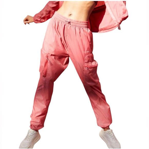 Outdoor Voices Desert Rose Windbreaker Parachute Pocket Pants Size L - Picture 7 of 9